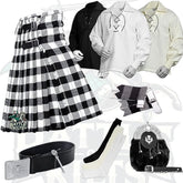 Battle Of Kilts Men’s Tartan Kilt Outfit – 8-Piece Scottish Set with Premium Accessories